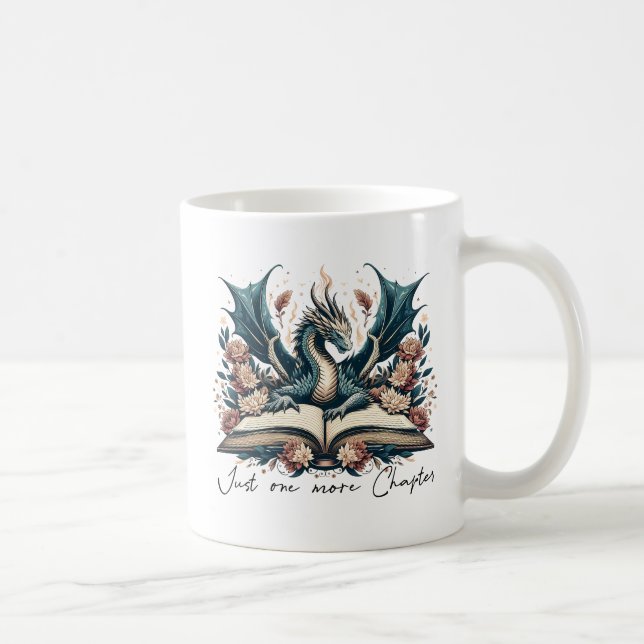Fantasy Book Dragon Nur noch ein Kapitel Kaffeetasse (Rechts)