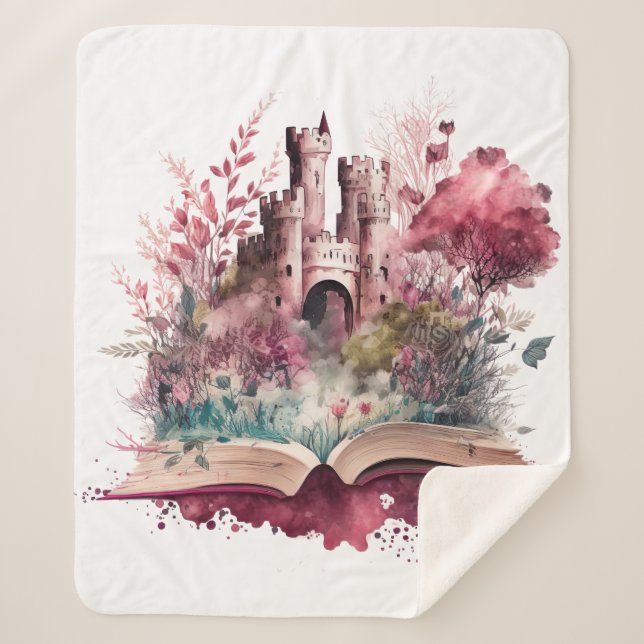 Fantasy Book Lover Design Sherpadecke (Vorderseite)
