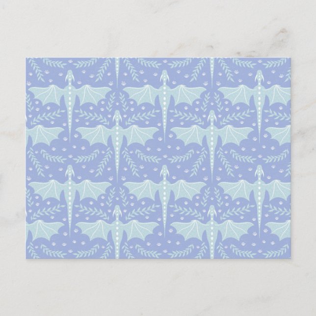 Fantasy Botanical Dragon Postkarte (Vorderseite)