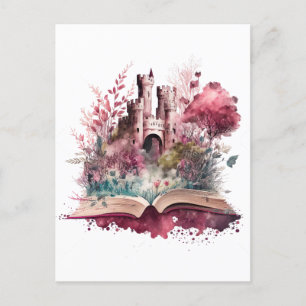 Fantasy-Buchliebhaber-Design Postkarte