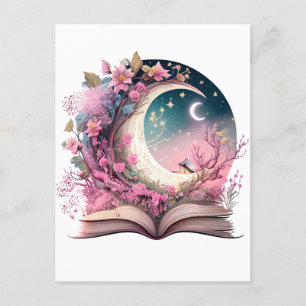 Fantasy-Buchliebhaber-Design Postkarte