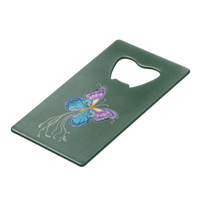 Fantasy Butterfly Geldbeutel Flaschenöffner (Vorderseite Schrägansicht)