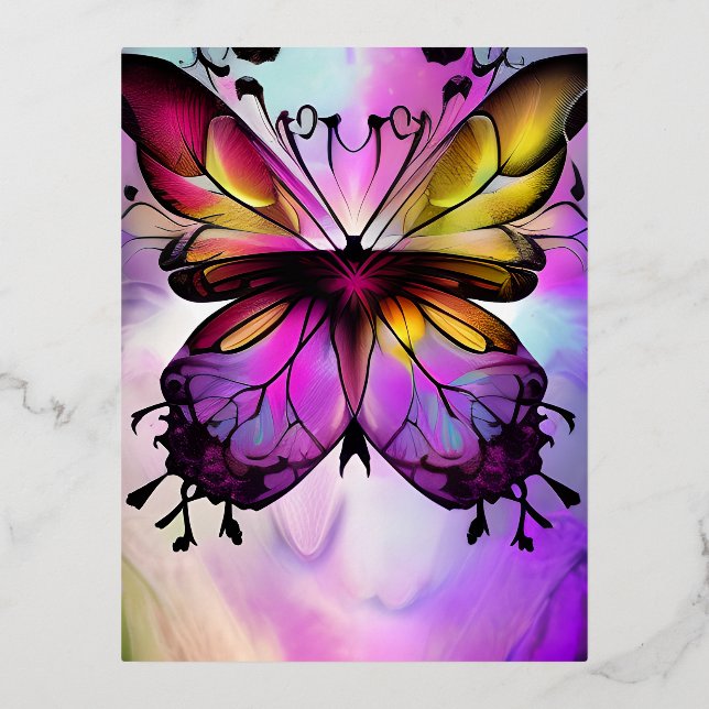Fantasy Butterfly Graphic Folien Feiertagspostkarte (Vorderseite)