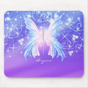 Fantasy Butterfly Pink & Lila Sparkor Mousepad
