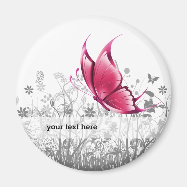 Fantasy Butterfly * wählen Sie Hintergrundfarbe Magnet (Vorne)