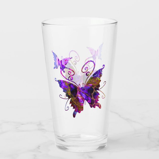 Fantasy Butterfys Glas (Rückseite)