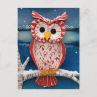 Fantasy Candy cane Owl enazzianische Birke Baum