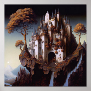 Fantasy Castle Fantasy Kunst, Dichtung und Musik Poster