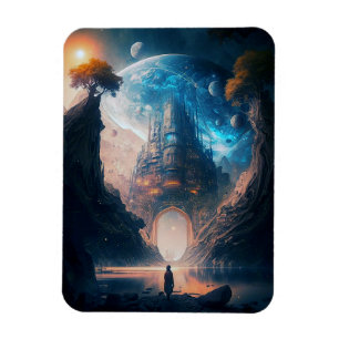 Fantasy Castle Landschaft Magnet