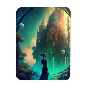 Fantasy Castle Landschaft Magnet