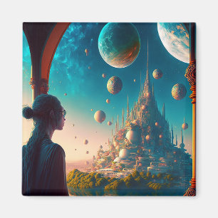 Fantasy Castle Landschaft Magnet