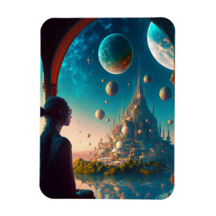 Fantasy Castle Landschaft Magnet