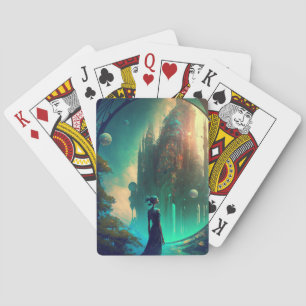 Fantasy Castle Landschaft Spielkarten