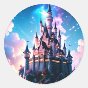 Fantasy Castle Runder Aufkleber