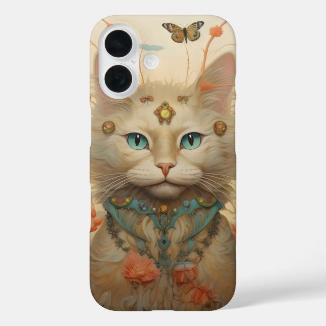 Fantasy Cat Blume Case-Mate iPhone Hülle (Rückseite)