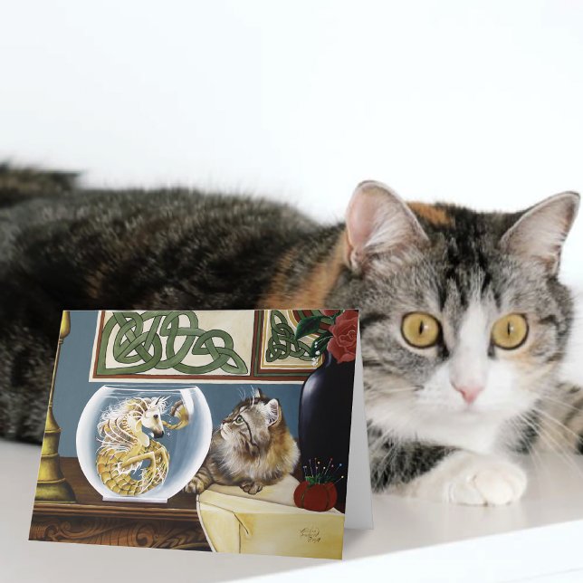 Fantasy Cat Sea Horse Karte (Von Creator hochgeladen)