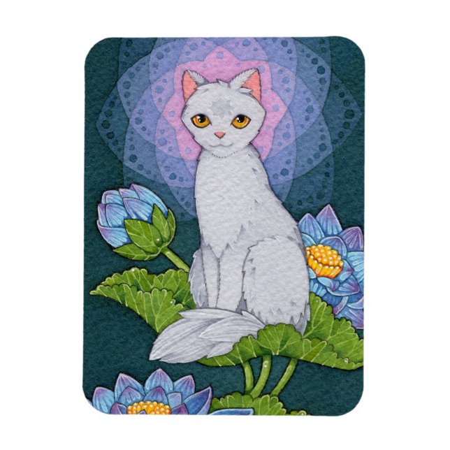 Fantasy Cats Oracle Affirmation - Achtsamkeit Magnet (Vertikal)