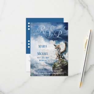 Fantasy Celtic Dragon RSVP Card Karte