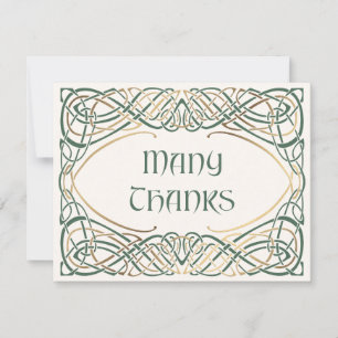 Fantasy Celtic Mittelalterliche Hochzeit Dankeskarte