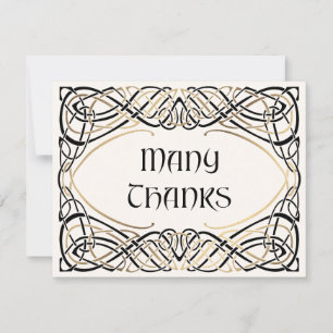 Fantasy Celtic Mittelalterliche Hochzeit Dankeskarte