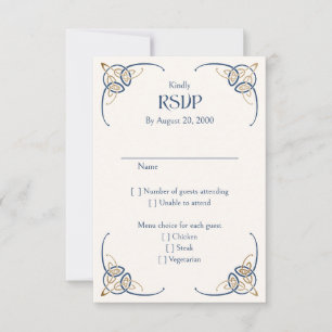 Fantasy Celtic Mittelalterliche Hochzeit RSVP Karte