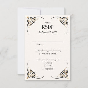 Fantasy Celtic Mittelalterliche Hochzeit RSVP Karte