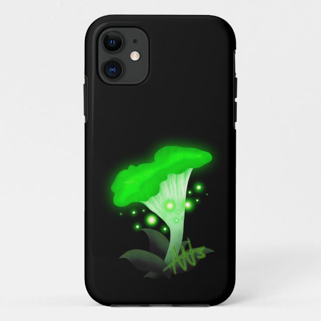 Fantasy Chanterelle Glows Green Mushroom Case-Mate iPhone Hülle (Rückseite)