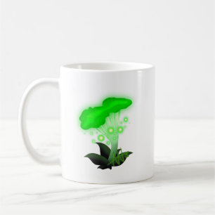 Fantasy Chanterelle Glows Green Mushroom Kaffeetasse