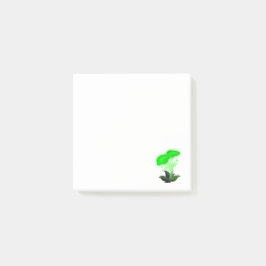 Fantasy Chanterelle Glows Green Mushroom Post-it Klebezettel