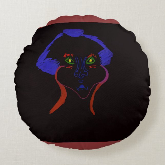 Fantasy Character Art  Rundes Kissen (Vorderseite)