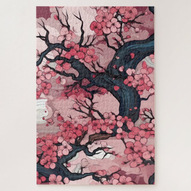 Fantasy Cherry Blossom Dreamscape Puzzle (Vertikal)