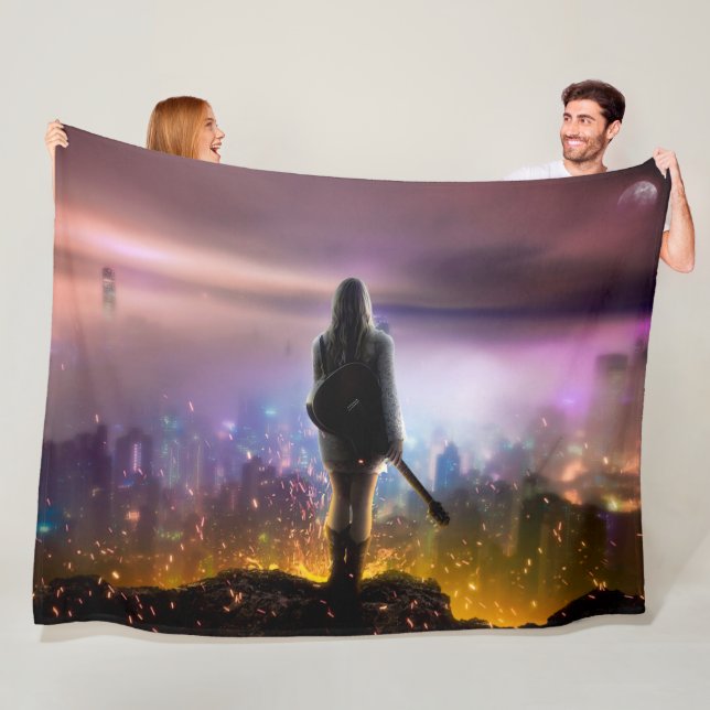 FANTASY CITY LIGHTS FLEECEDECKE (Beispiel)
