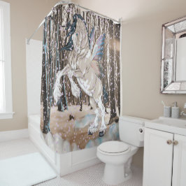 Fantasy Clydesdale Horse Fairy Duschvorhang