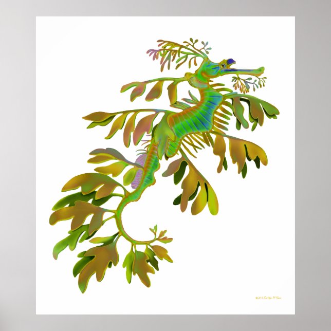 Fantasy Colored Leafy Sea Dragon Poster (Vorne)