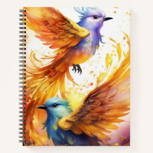 Fantasy Colorful Bird-Notebook Notizbuch