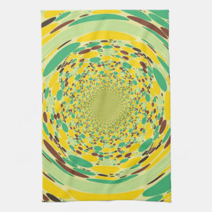 Fantasy Colorful Dots Abstrakt Retro Art Deco Handtuch