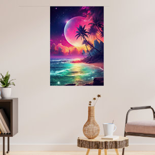 Fantasy Colorful Night Poster