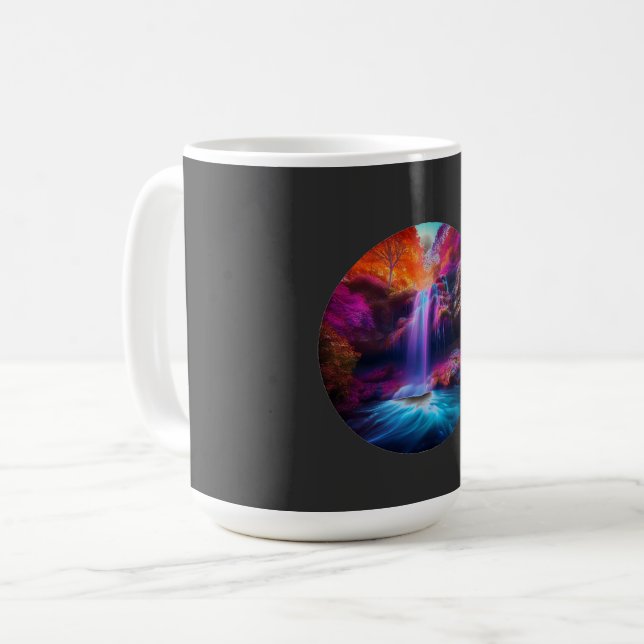Fantasy Colorful Wasserfall Kaffeetasse (Vorderseite Links)