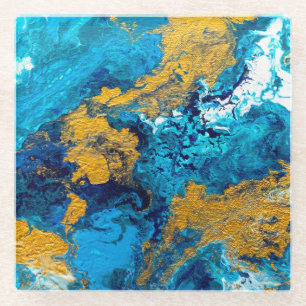 Fantasy Colors: Artistic Abstrakt Background. Glasuntersetzer