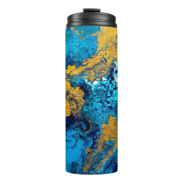 Fantasy Colors: Artistic Abstrakt Background. Thermosbecher (Vorderseite)