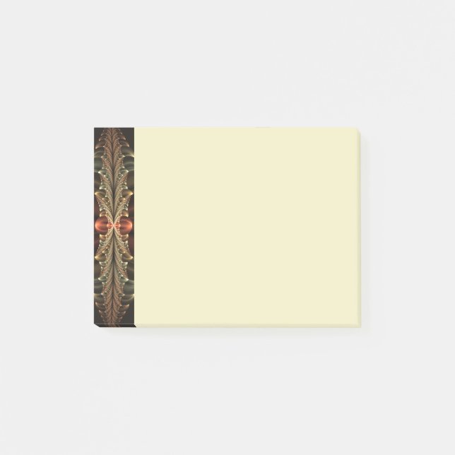 Fantasy Construction Shiny Abstract Fractal Art Post-it Klebezettel (Vorderseite)