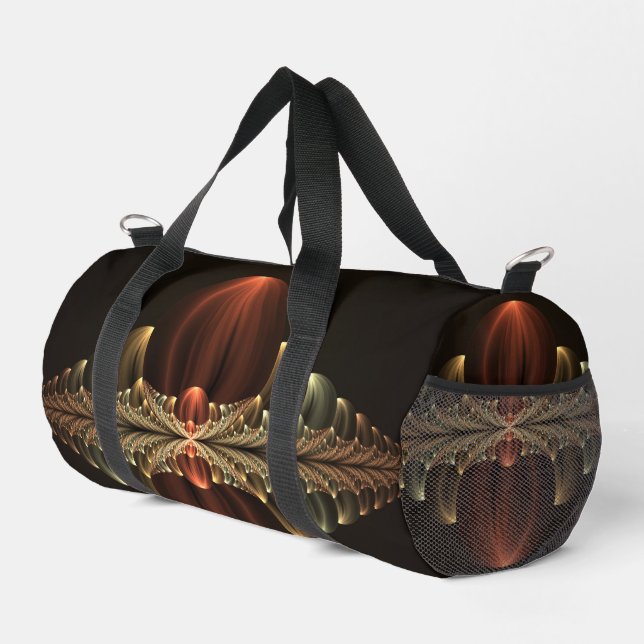 Fantasy Construction Shiny Abstrakt Fraktal Art Duffle Bag (Rechte Ecke)