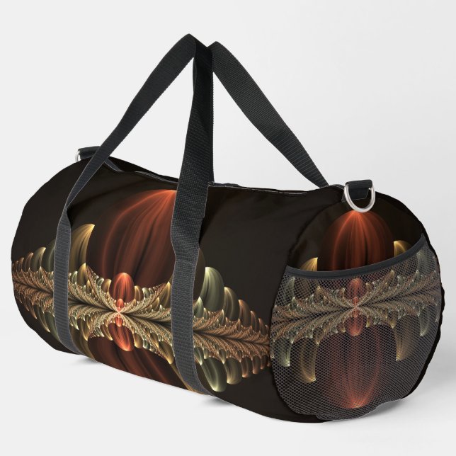 Fantasy Construction Shiny Abstrakt Fraktal Art Duffle Bag (Rechte Ecke)