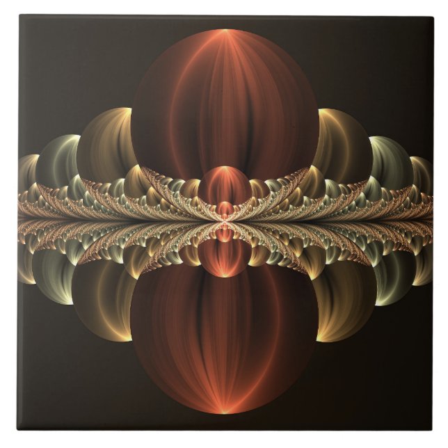 Fantasy Construction Shiny Abstrakt Fraktal Art Fliese (Vorderseite)