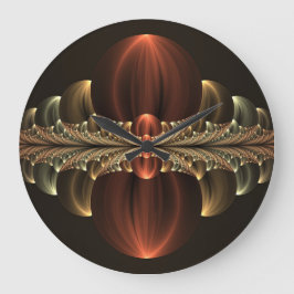 Fantasy Construction Shiny Abstrakt Fraktal Art Große Wanduhr