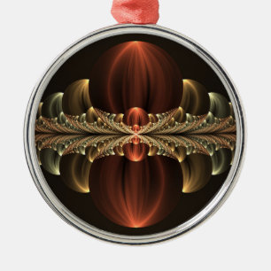 Fantasy Construction Shiny Abstrakt Fraktal Art Ornament Aus Metall