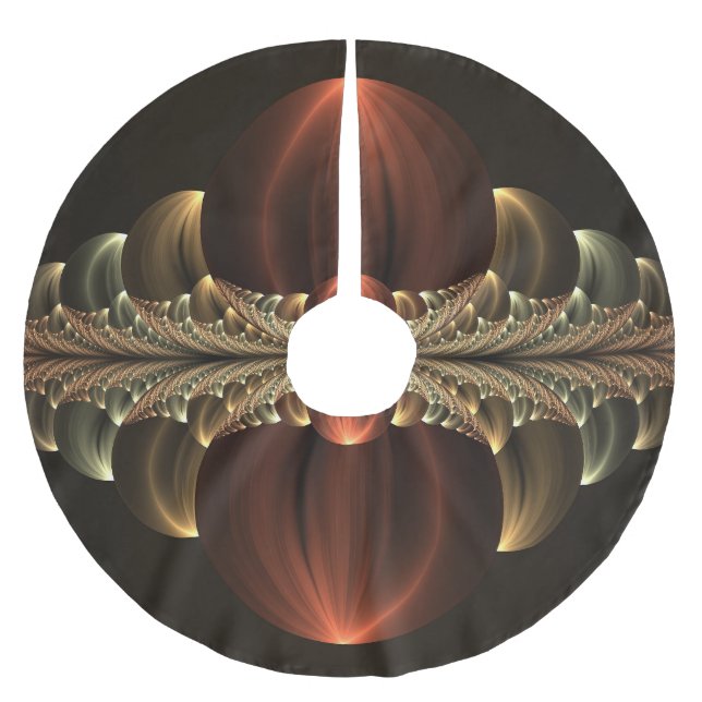 Fantasy Construction Shiny Abstrakt Fraktal Art Polyester Weihnachtsbaumdecke (Vorderseite)