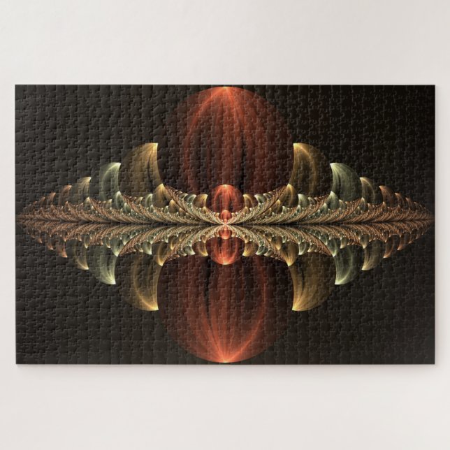 Fantasy Construction Shiny Abstrakt Fraktal Art Puzzle (Horizontal)