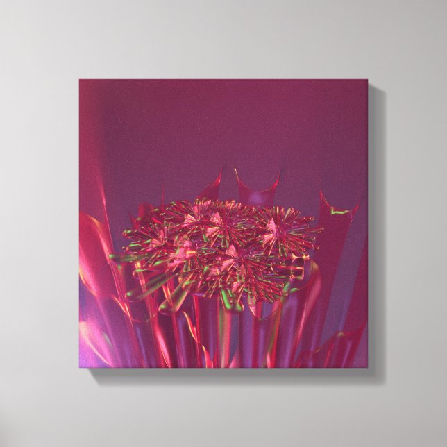 Fantasy Coral und Abstrakte Kunst Leinwanddruck (Vorderseite)