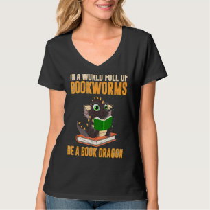 Fantasy Creature Book Reading Bookworok Drago T-Shirt